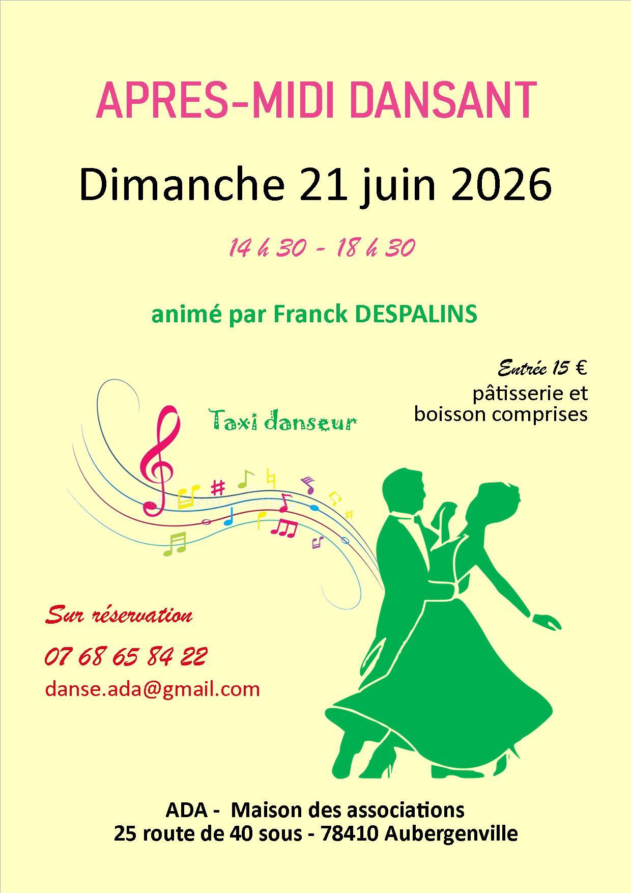 Après-midi dansant  21 juin 2026